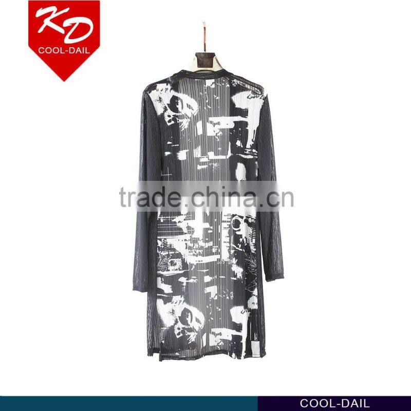 Latest lace hollow floral pattern ladies tops for leggings