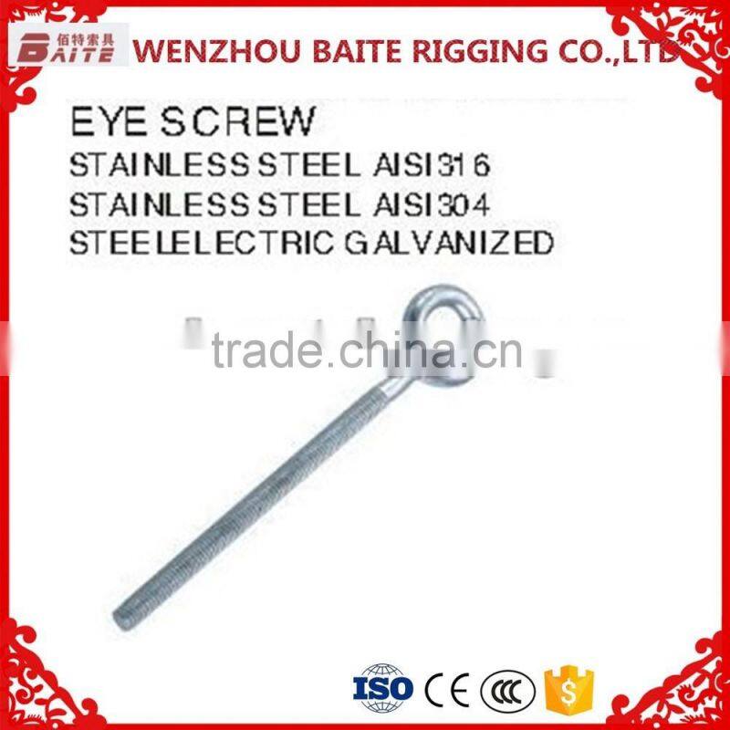 Galvanize Carabiner Wholesale High Quality Stainless Steel Aisi 316 304 Eye Bolt cabinet hardware manufacturers china