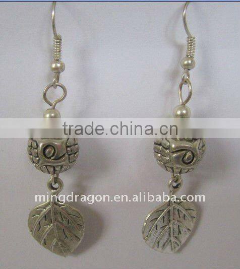 CHINESE TIBET SILVER EARRING EARDROP