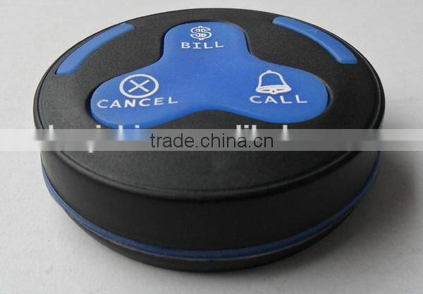 Portable coffee shop Wireless pager caller system H3 buzzer with K-2000AT screen