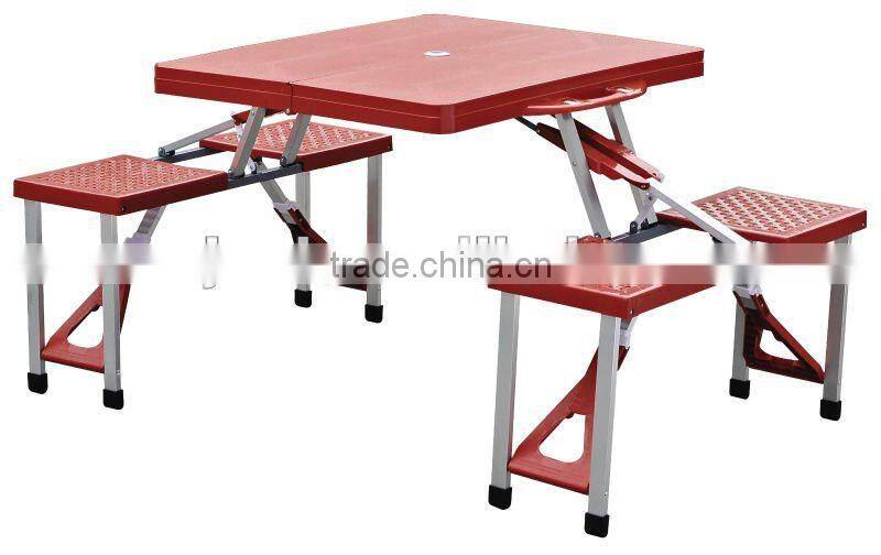 Foldable Plastic Picnic Table with 4 Seat