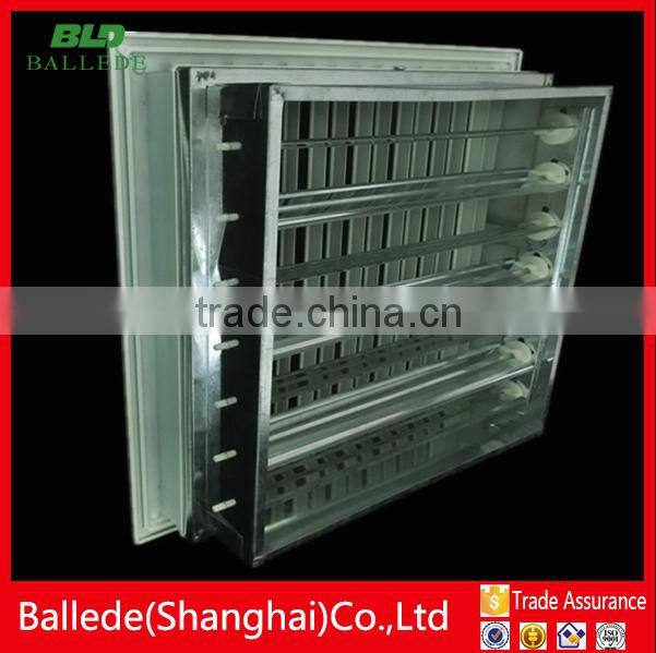 HVAC system powder coated linear air grille with damper