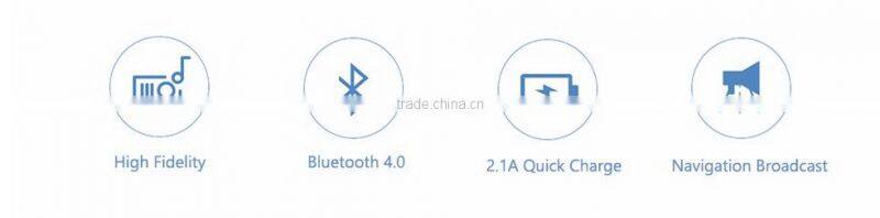 Original Xiaomi Roidmi Bluetooth USB Car Charger 5V/3.1A 2 USB Port Hi-Fi Receiver Android Navigation Fast Xiaomi roidmi Charge