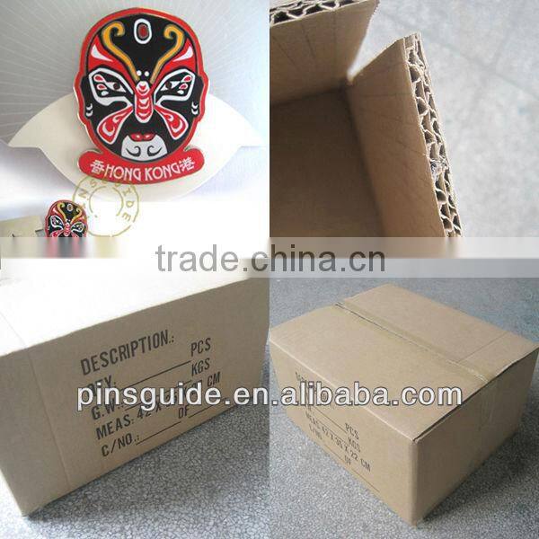 Customized Hongkong Facebook 2D Die-casting Plating Gold Badge Pin