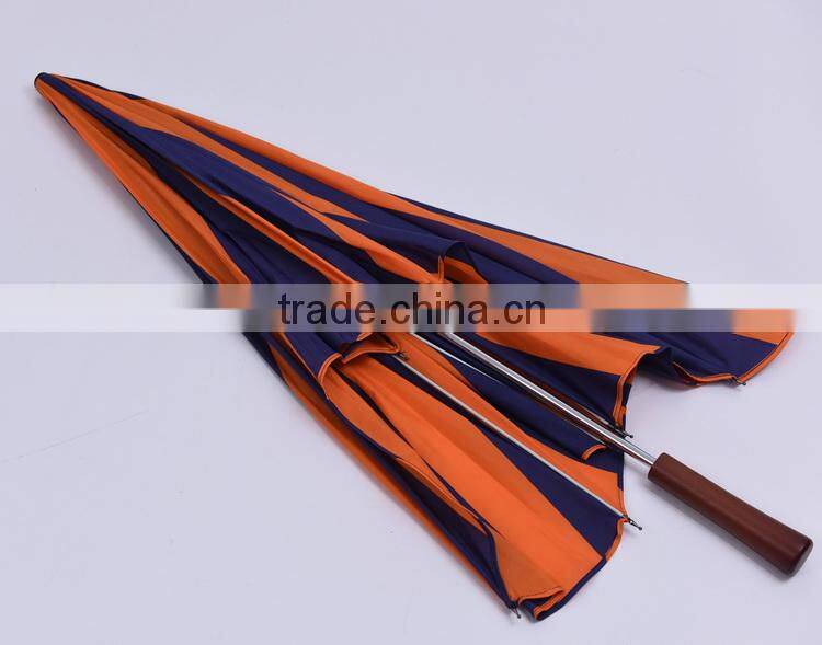 wood hadle yellow/blue big hat umbrella