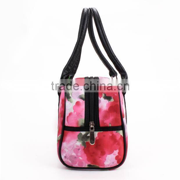 High quality flower printing neoprene tote bag for woman