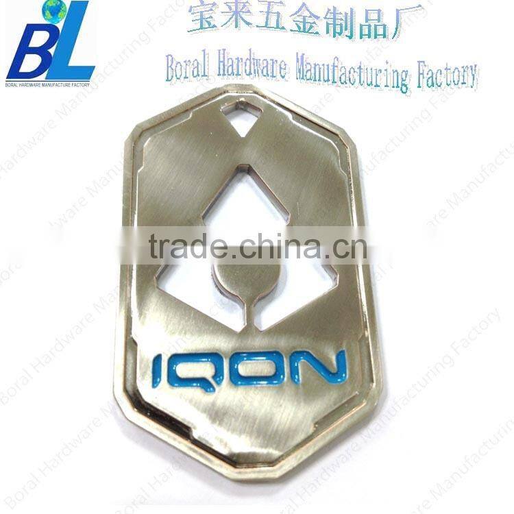 Golden zinc alloy engraved dog tags for men