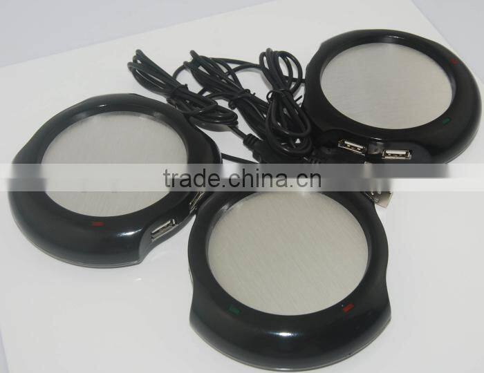 Computer 4 port usb hub cup heater mug warmer