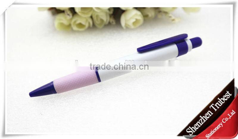 promotional plastic ball pen with rubber grip