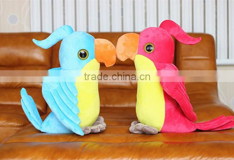 Custom plush toy stuffed parrot plush birds for kids