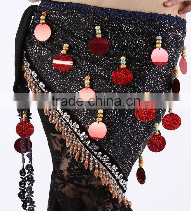 Sexy Dance Hip Scarf , Belly Dance Hip Scarf , Sequin Belly Dance Hip Scarf