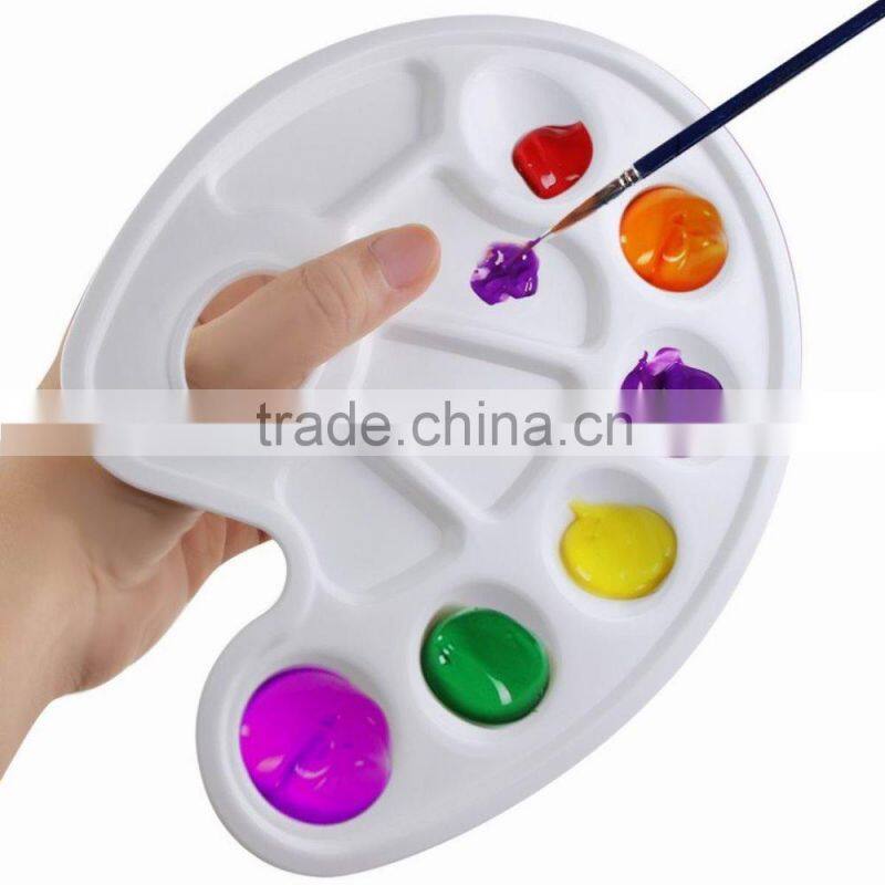 10 Well Oval Profesional Plastic Paint Palette