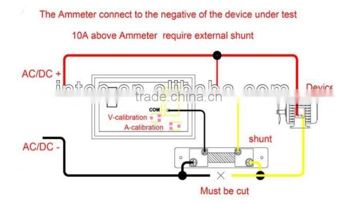Red+Blue DC0-100V 0-100A digital ampere-voltage meter J00035