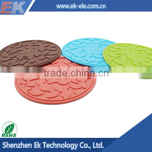 China wholesale custom colorful cute silicone cup mat