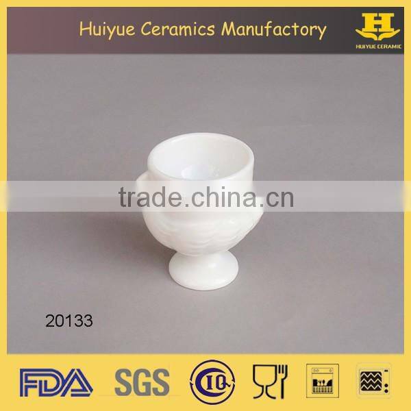 factory direct customize ceramic egg cup, cap shaped egg cup