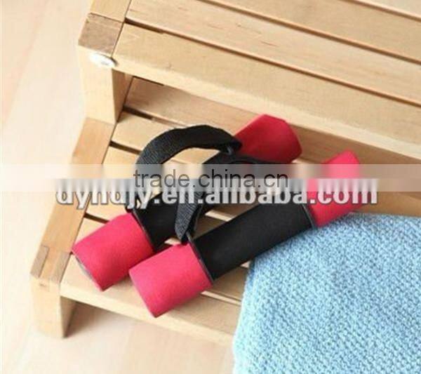 Cast iron with rubber foam cover dumbbell