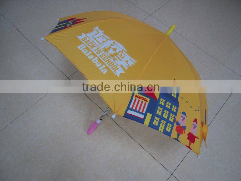 braned heat transfer printed kids stick umbrella