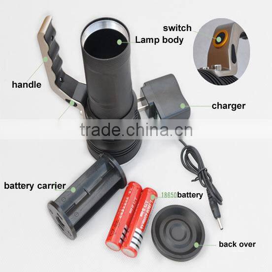 Rechargeable High Lumens T6 Aluminum Hunting Portable flashlight torch