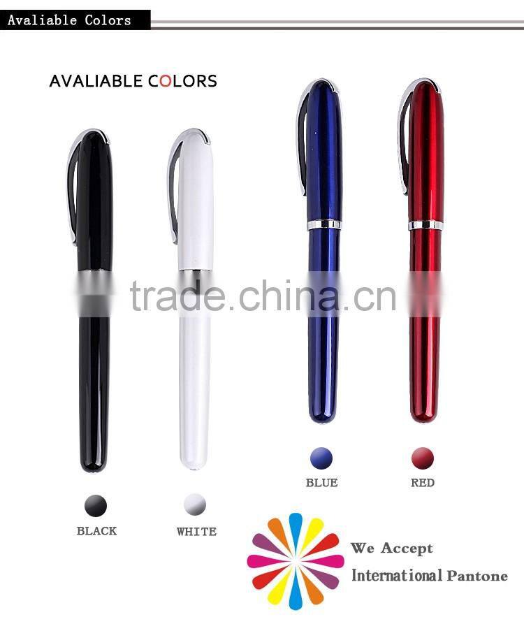 2016 promotional premium pens metal roller pen with metal cap
