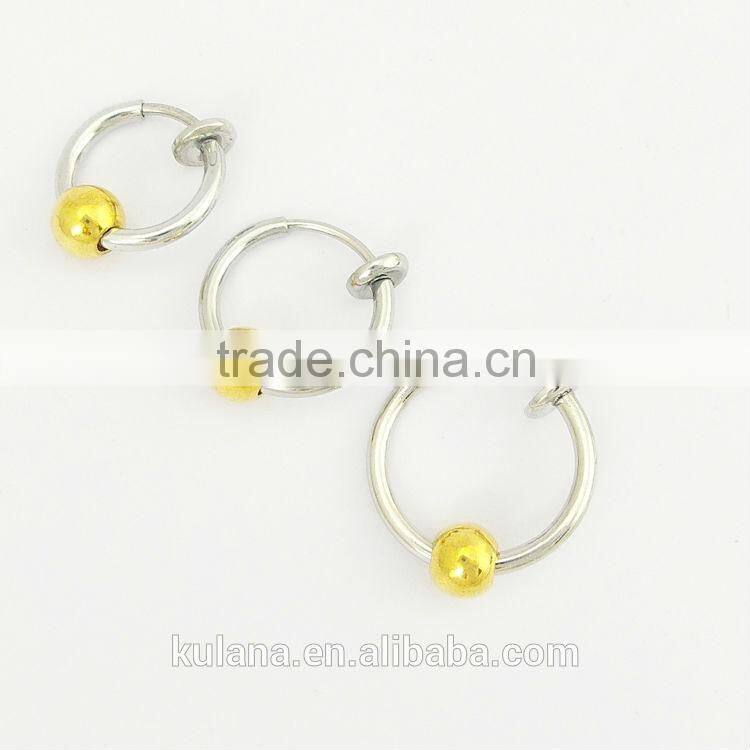 13 mm Wide Spring Nose Ring Golden Ring
