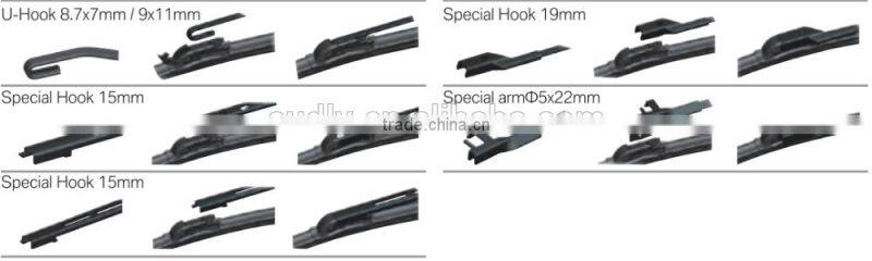 5 in 1 multi-functions New design windscreen universal heated wiper blade