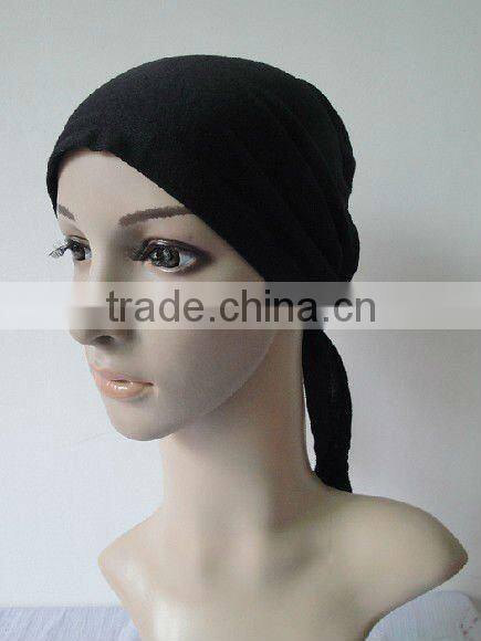 C005 new muslim tie back underscarf,cotton underscarf and hats