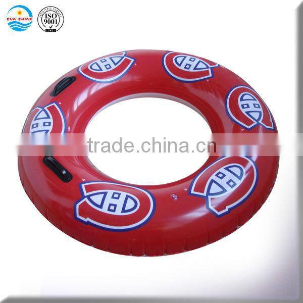 inflatable float tube with handgrip