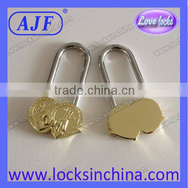 AJF 50MM Fashionable Newest Heart Love Padlock for Wedding or Valentine's Day gift