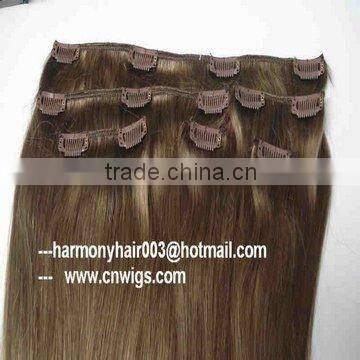 QUALITY REMY quad weft clip in hair extension/quad weft remy clip hair/quad hair weft