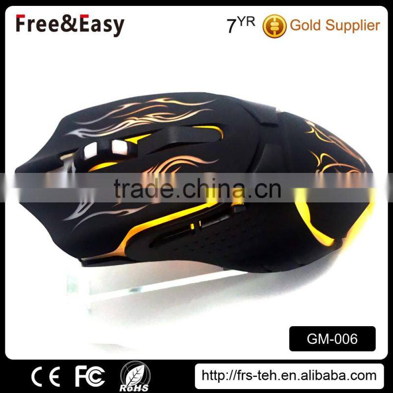 The Beautifull 6 Buttons USB Gaming Mouse with Glittery LED