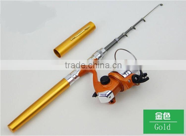 1 Meter Pen Style Fishing Rod Spinning Wheel Portable Mini Pen Fishing Rod Pole Kit H3