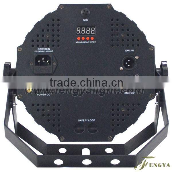 New design RGBWA 5in1 led infrared ray flat par64 stage light / weding decoration