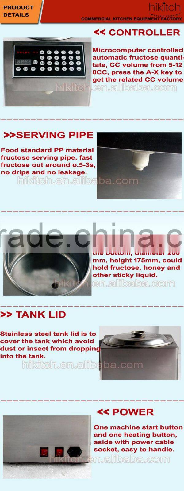 Commercial bar equipment electric 24 keys digital fructose quantitative machine