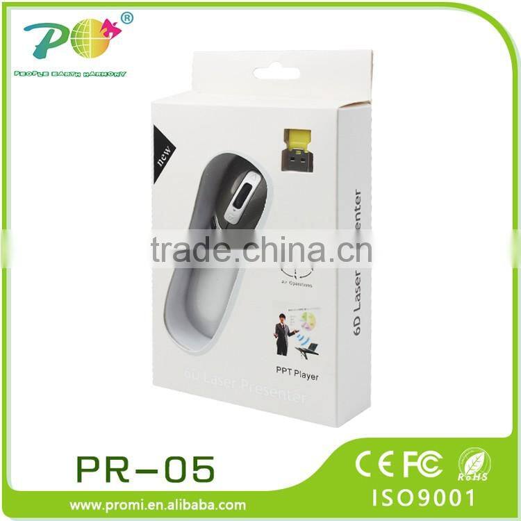Hot selling product 2.4G wireless presenter remote for PPT presentation CE FCC ROHS certification from China PR-05