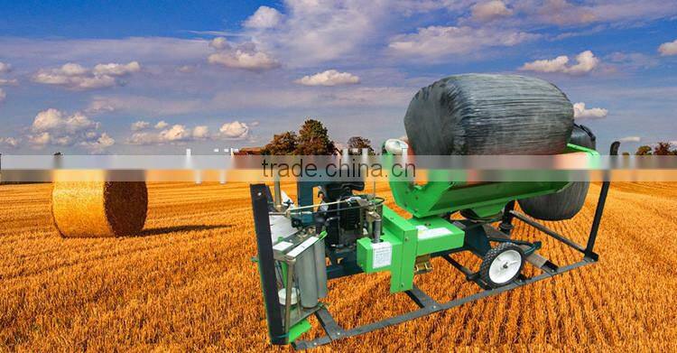 2015 new design mini round straw bale wrapping machine for sale