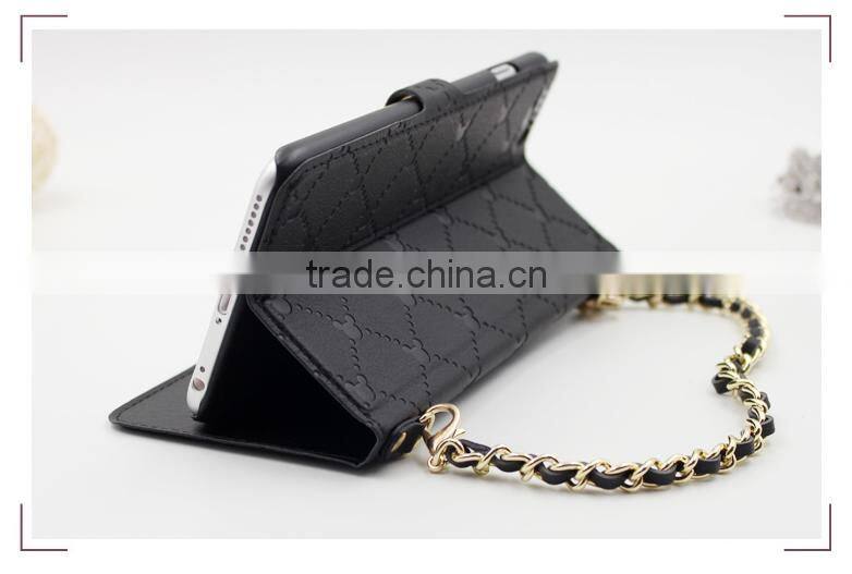 Wholesale Leather Case With Cute Cartoon Buckle, Mobile Phone Case With Hand Lanyard