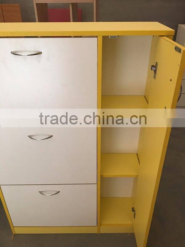 2016 hot sales folded shoe cabinet with drawer