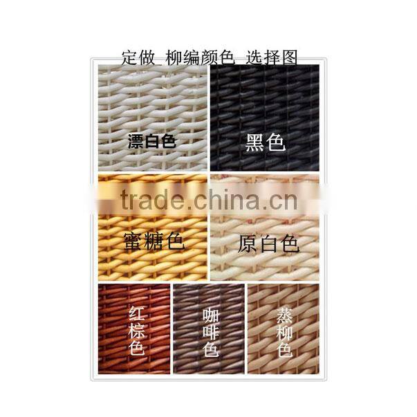 Dark brown Two Tier Wicker Oval Pet Bed Basket House Wicker Cave with Bed on Top