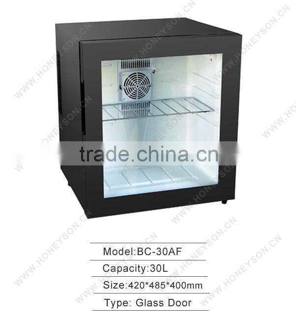 Hotel mini cooling fridge with solid door or glass door for options