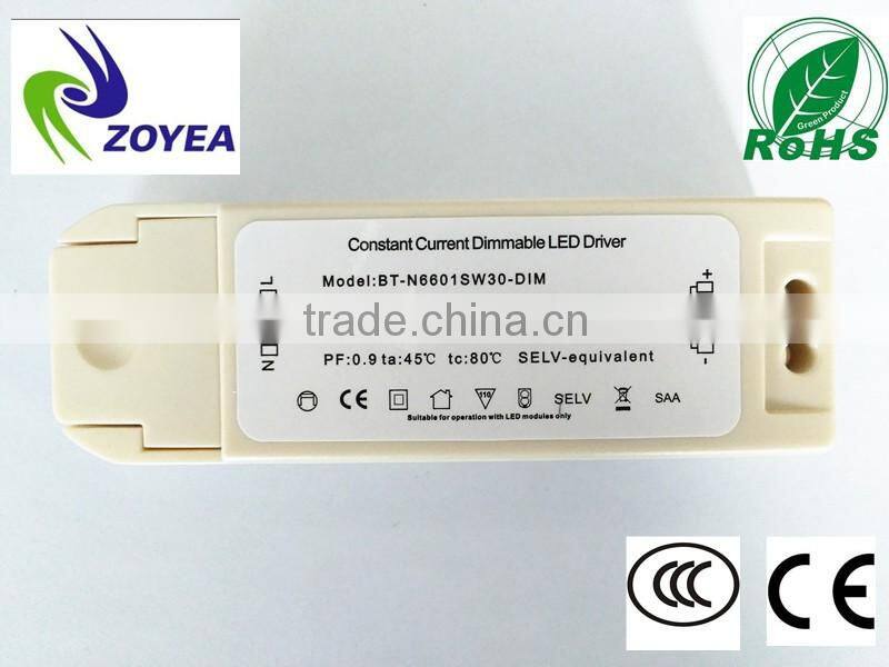 ZY-BT-12W-CE high quality triac dimmable led driver transformer plastic enclosure