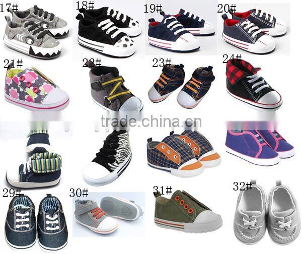 china supplier blue denim high-top canvas baby sneaker shoes