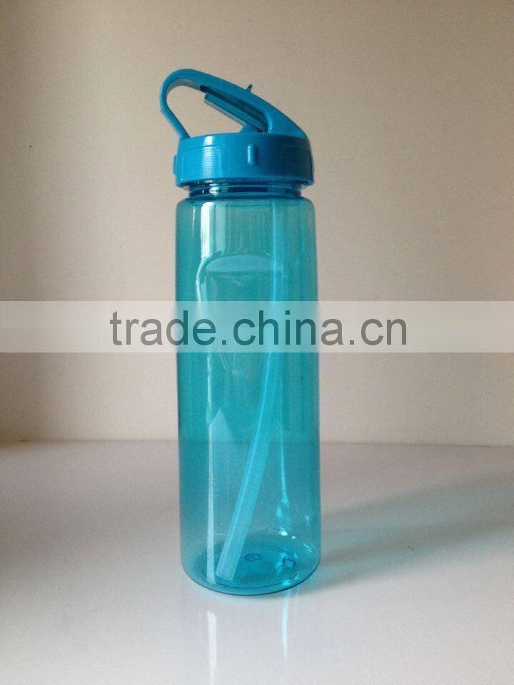 750ml single wall plastic water bottle with sucking mouth