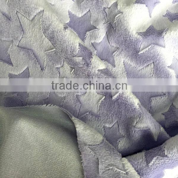 13% Off China Produced 50pcs MOQ Baby Loves Soft Star Embossed Fabric