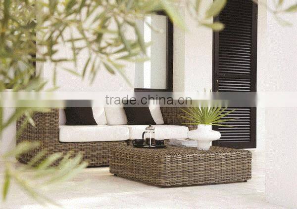high end resorts outdoor dark brown rattan furniture plant