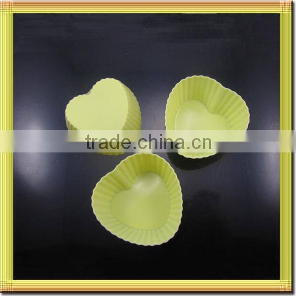 multi colors heart shape make cake silicone bakery mold