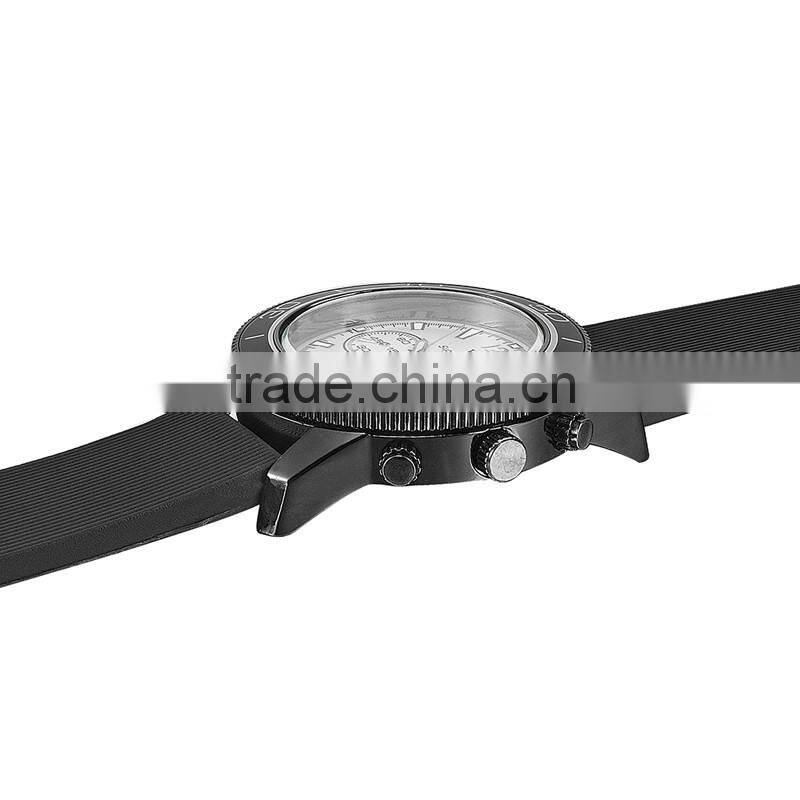 WJ-5425 best selling Alibaba black and white face trendy V6 silicone strap men sport watch
