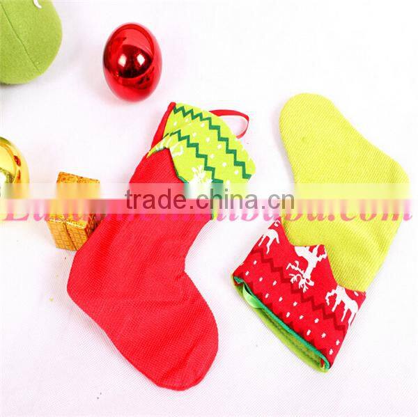 Christmas gift bag large flannelette christmas stockings wholesale