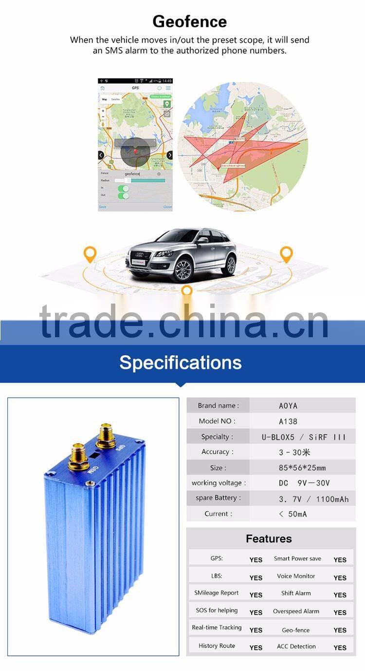 Real-time tracking car vehicle GPS tracker all Aluminum alloy