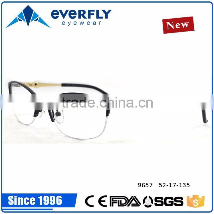 Fashionable fancy lady style metal optical frames manufacturer in wenzhou China 2016