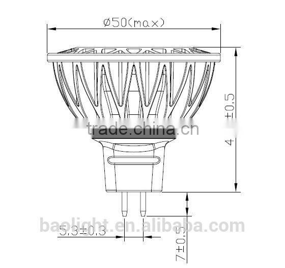 led gu10 dimmable spotlight warm white TUV listed